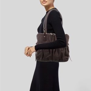 MZ WALLACE BROWN NYLON SHOULDER BAG